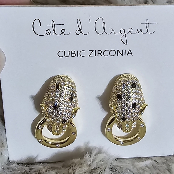 Cote d'argent Leopard Earrings - Picture 3 of 6